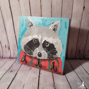 Wieszak na klucze Szop  kwadratowy  wykonany ręcznie