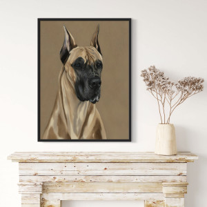 Plakat fine art dog niemiecki