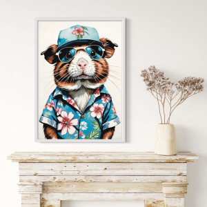 Plakat fine art Świnka Morska na Hawajach