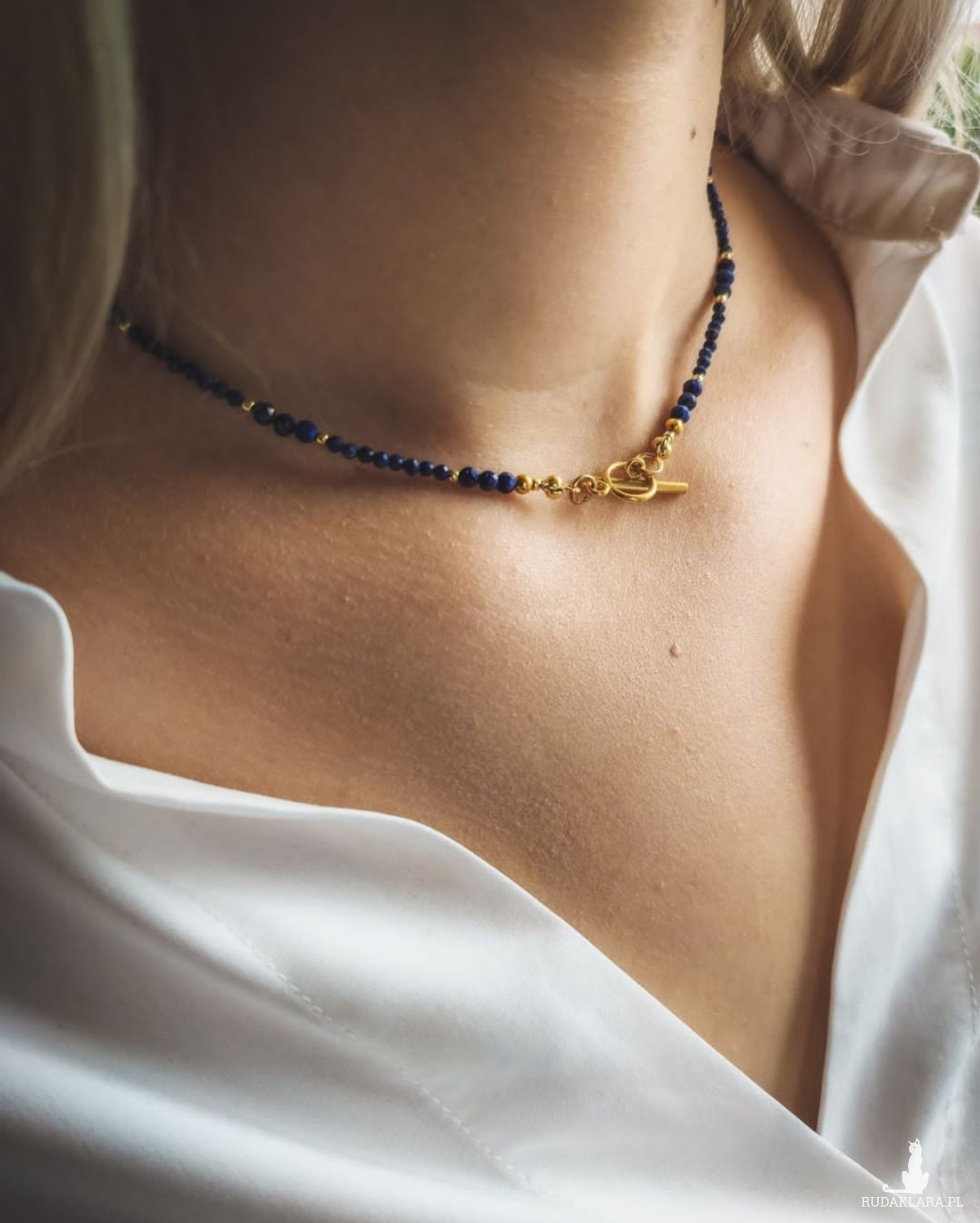 Naszyjnik z kamieni lapis lazuli