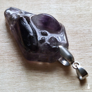 Ametyst Wisiorek Naszyjnik Rękodzieło 🧿