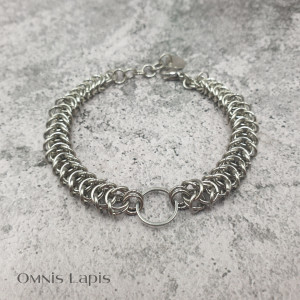 Bransoletka chainmaille- stal szlachetna