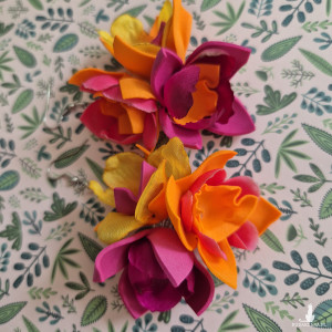 Kolczyki lekkie dlugie kwiaty