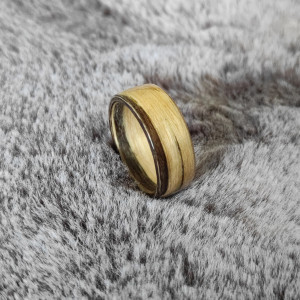Pierścionek z Drewna Zebrano