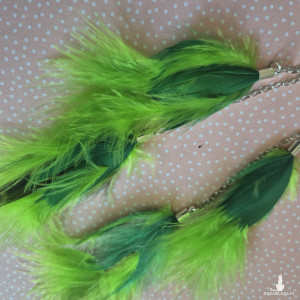 Kolczyki lekkie dlugie piora