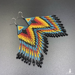 KOLCZYKI INDIAŃCE z koralików MIYUKI #783