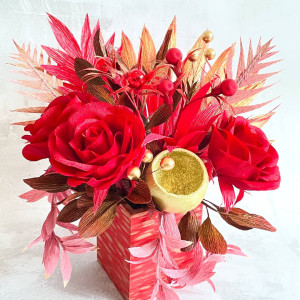 Bukiet wewnętrzny czerwony