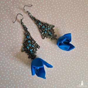 Kolczyki kwiaty orient