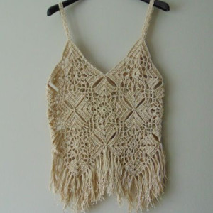 Bawełniany top w beżu