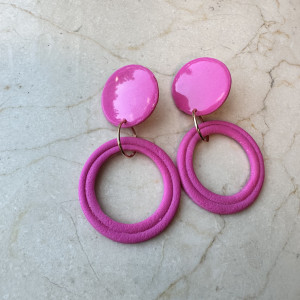 geometryczne  kolczyki z gliny polimerowej