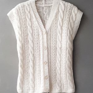 Ciepła kamizelka w kolorze ecru