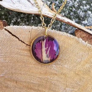 Tulipanowy bukiet złota zawieszka złoty wisiorek naszyjnik żywica z żywicy kwiaty z kwiatami retro naturalna dziewczęca kobieca tulipan tulipany tulipanami