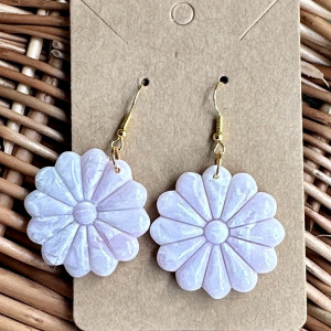 piękne kolczyki "margaretki"