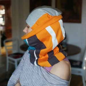 komplet damski bawełna dzianina patchwork