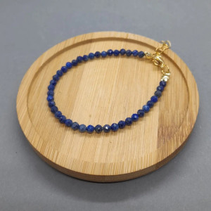 Bransoletka z kamieni naturalnych - Lapis lazuli, stal szlachena 036/24