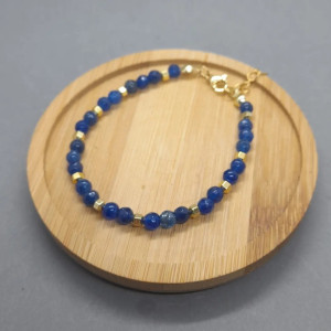 Bransoletka z kamieni naturalnych - Jadeit, Hematyt, stal szlachena 038/24