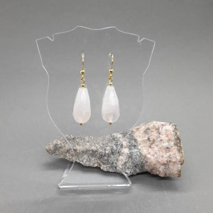 Kolczyki z kamieniami naturalnymi Kwarc Różowy 049/24