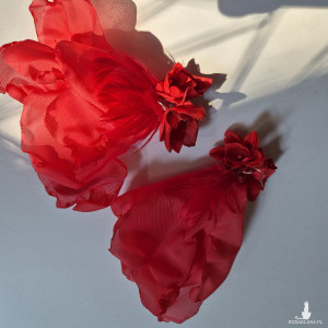 Kolczyki czerwone  leciutkie