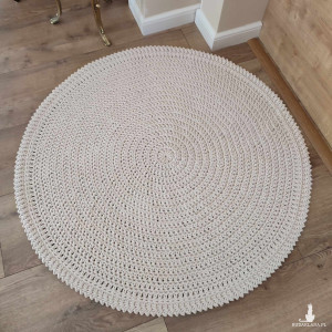 Dywan okrągły szydełkowy ze sznurka 90cm