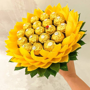 Duży słonecznik z cukierkami (rozmiar XL)