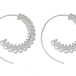 kolczyki koła etno boho blaszki koronkowe