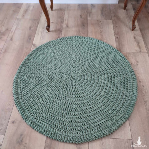 Dywan szydełkowy ze sznurka bawełnianego 100cm