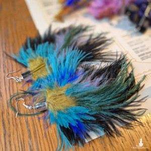 Kolczyki pióra bujne leciutkie