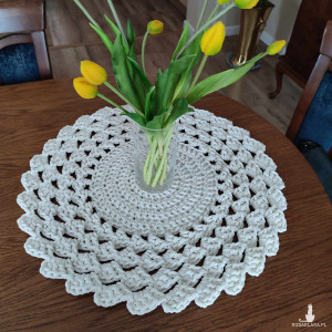 Podkładka na stolik kawowy ze sznurka 60cm