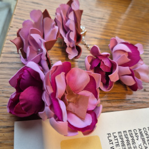 Klipsy kwiatowe dlugie