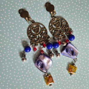 Klipsy boho z muszlami