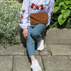 Kopertówka zamszowa z biglami