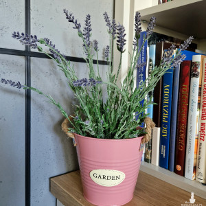 Kompozycja kwiatowa, flower - box lawendowy