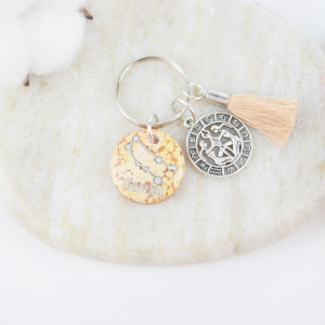 Brelok Srebrny Zodiak Bliźnięta