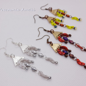 kolczyki wiszące 3 pary