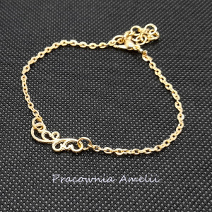 bransoletka z filigranem na rękę lub nogę