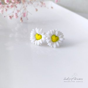 Kolczyki stokrotki serduszka