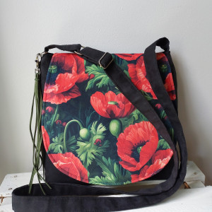 MAKI Z CZERNIĄ torebka średniej wielkości