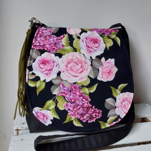 RÓŻE I BZY torebka średniej wielkości