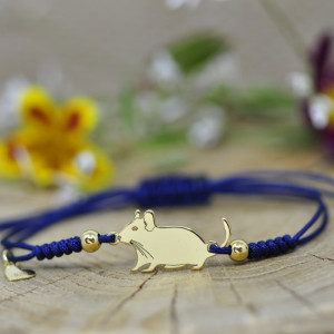 Koszatniczka - bransoletka, srebro 925 pozłacane