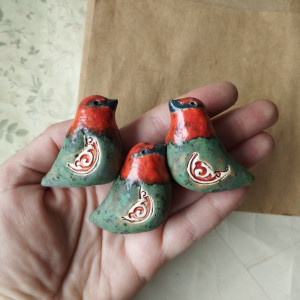 Ptaszki zielono-karminowe