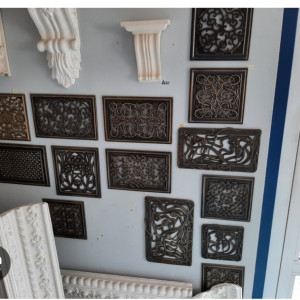 Kratka wentylacyjna lub do kominka  ozdobna z mosiadzu autorski wzor wlasny projekt rozne model i wymiary ceny od 230 zl.do 350 zl.