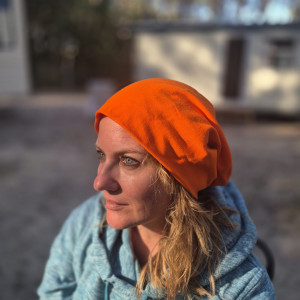 Czapka codzienna uniwersalna pomarańczowa