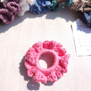 Gumki gumka do włosów scrunchie frotki (frotka) RÓŻOWA