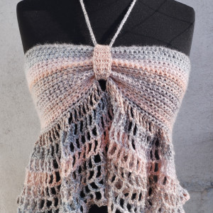 Top damski szydełkowy