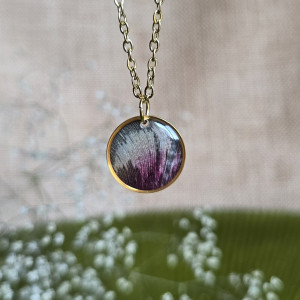 Tulipanowy bukiet złota zawieszka złoty wisiorek naszyjnik żywica z żywicy kwiaty z kwiatami retro naturalna dziewczęca kobieca tulipan tulipany tulipanami