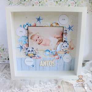 Metryczka, ramka pamiątkowa, pamiątka narodzin "PandaBear" GOTOWA