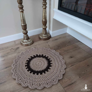 Dywan szydełkowy ze sznurka bawełnianego 50cm