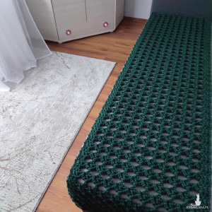 Narzuta szydełkowa ze sznurka 58cmx220cm