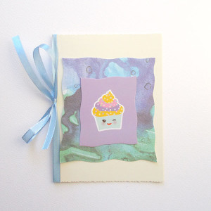 kartka bez życzeń, kartka dla dziecka, pastelowa kartka, kartka z ciastkiem, ciasteczko kartka, kartka dla dziewczynki, bajkowe kartki,  podziękowania dla gości