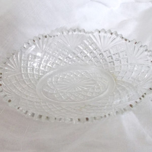 prl szkło, prl szklana salaterka, vintage naczynie szklane, prl naczynia, prl salaterka retro, prl żardiniera, vintage żardiniera